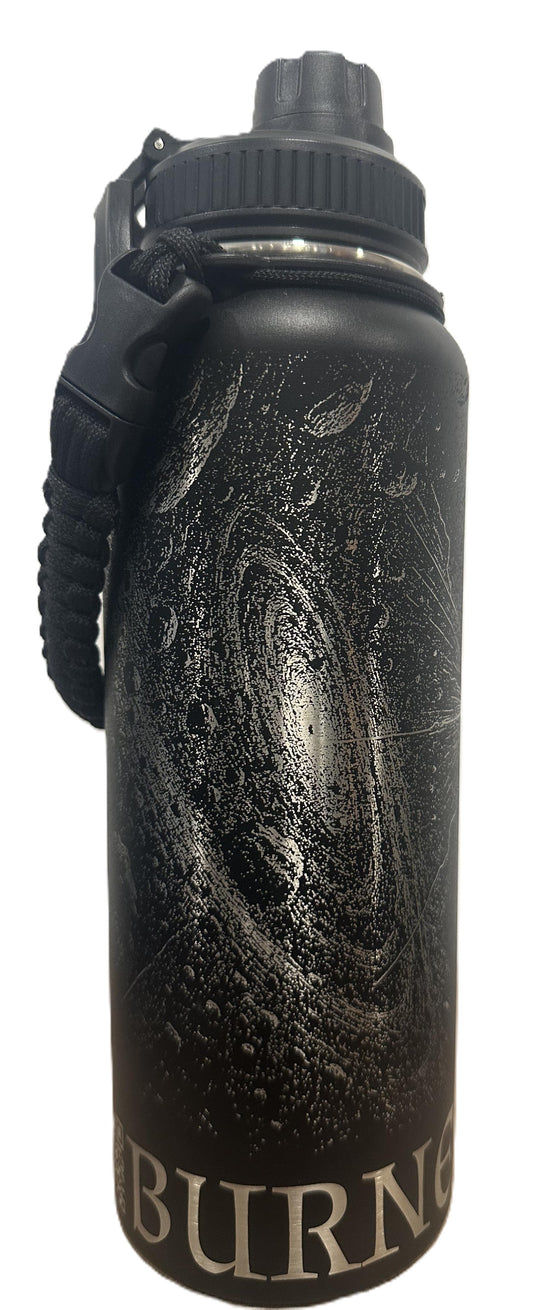 "Grand New Beginnings" 40oz Stainless Steel Black Bottle Standard Powder-Coated Finish