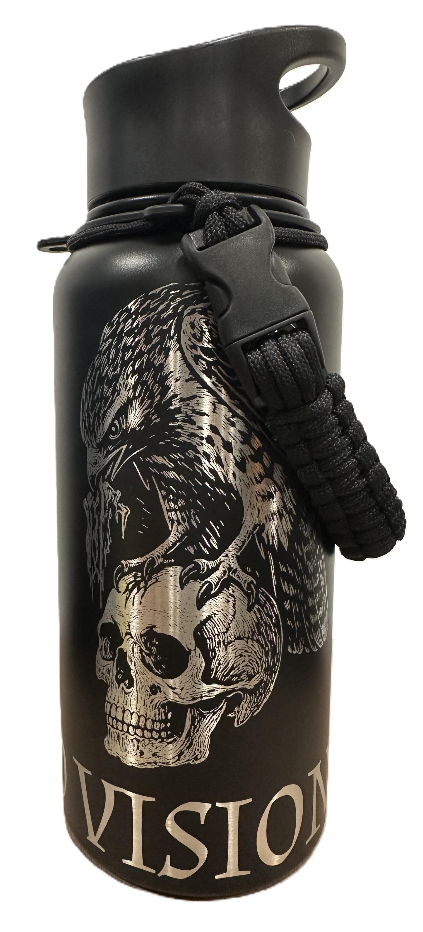 "Hawk send for Help!" 32oz Stainless Steel Bottle with a Standard Powder-Coated Finish