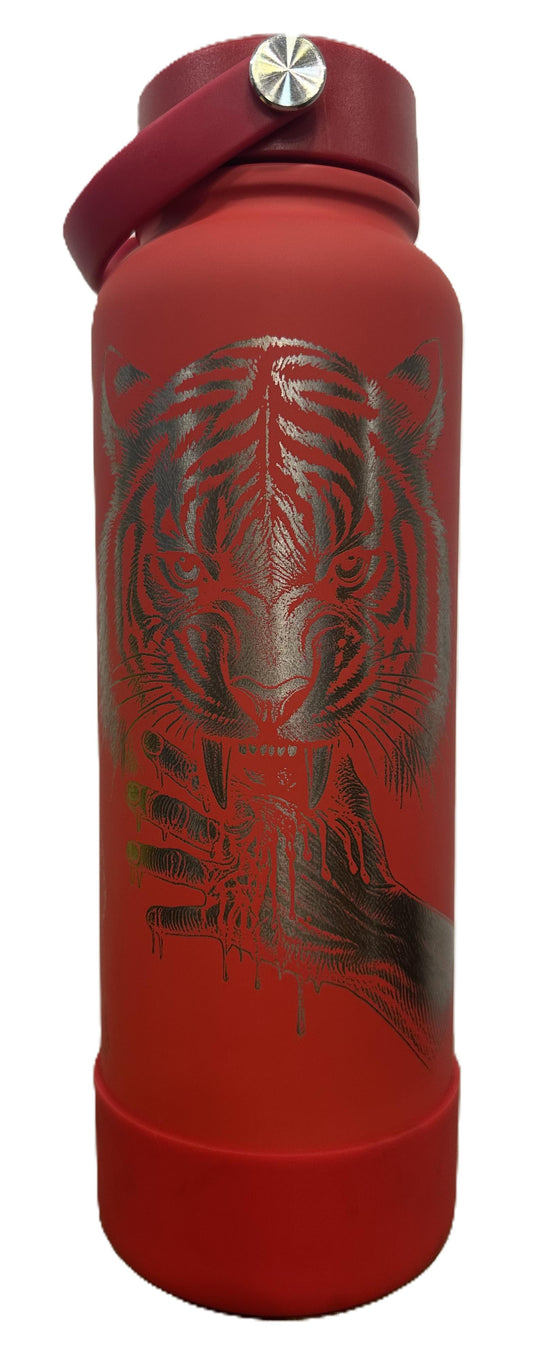 "The Hand that Feeds You" 40 ounce Soft-Touch Powder-Coated Finish (Red)