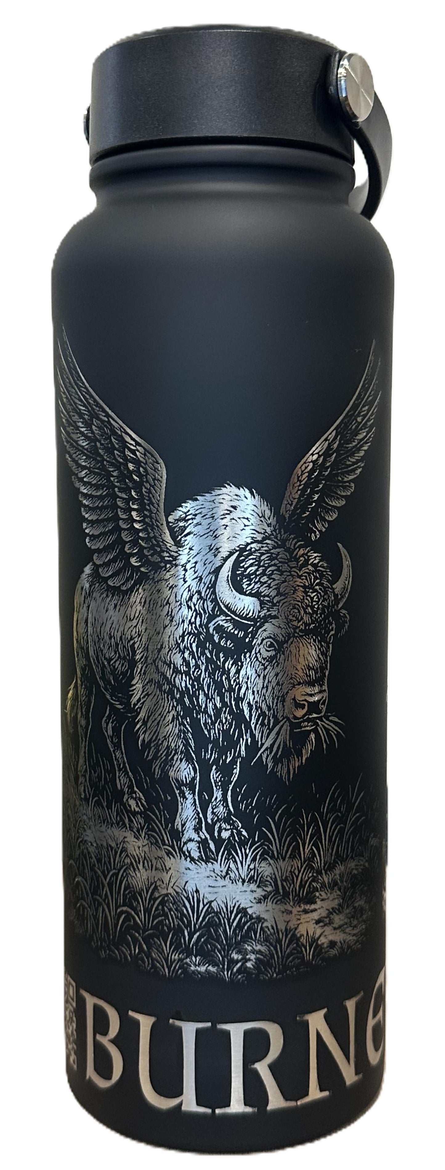 "Buffalo Wing" 40 ounce Soft-Touch Powder-Coated Finish (Black)