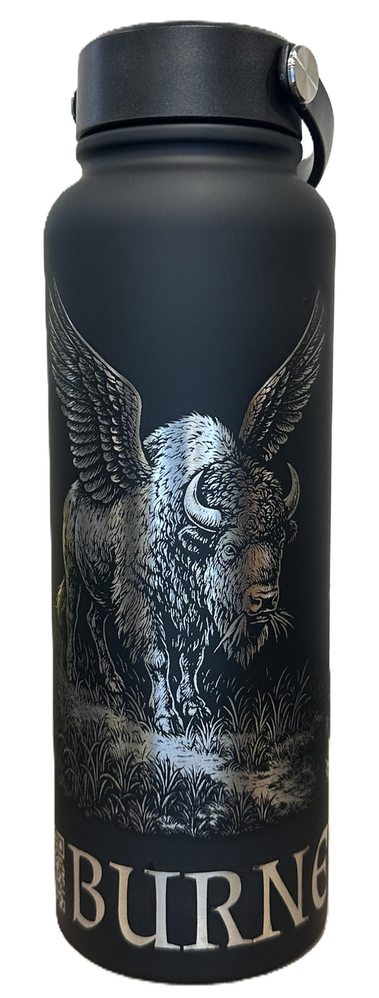 "Buffalo Wing" 40 ounce Soft-Touch Powder-Coated Finish (Black)