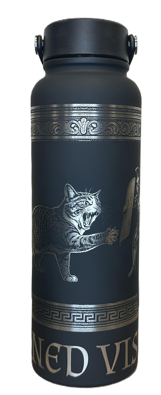 "Gladiator Cats" 40 ounce Soft-Touch Powder-Coated Finish (Black)