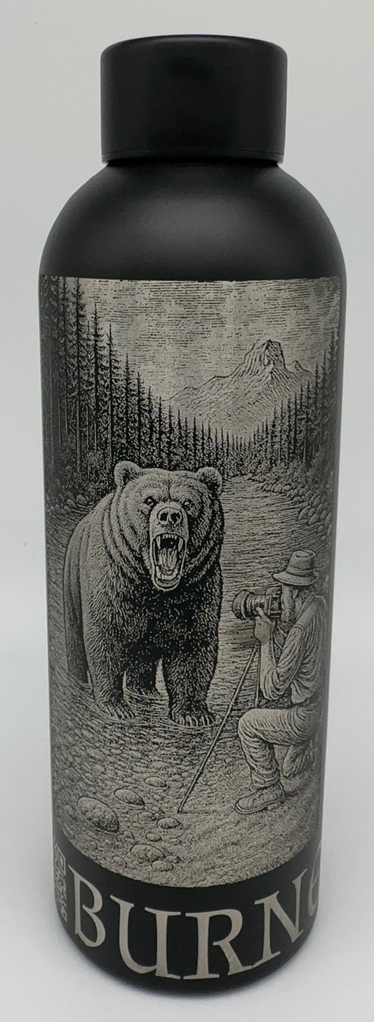 "Zackboni and the Bear" 17oz Stainless Steel Bottle