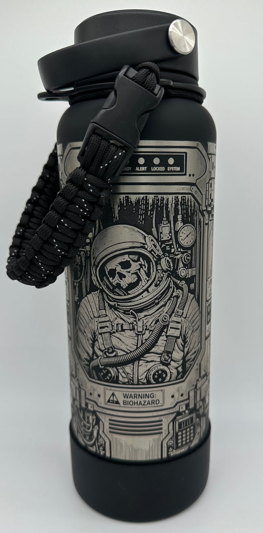 "One way Sleep" 40 ounce Soft-Touch Powder-Coated Finish (Black)