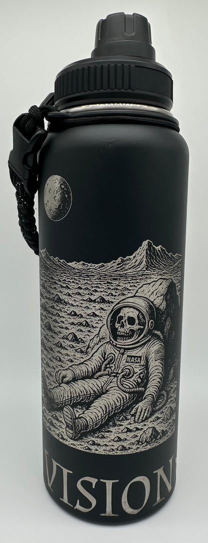 "Save my Brother" 40oz Stainless Steel Black Bottle Standard Powder-Coated Finish