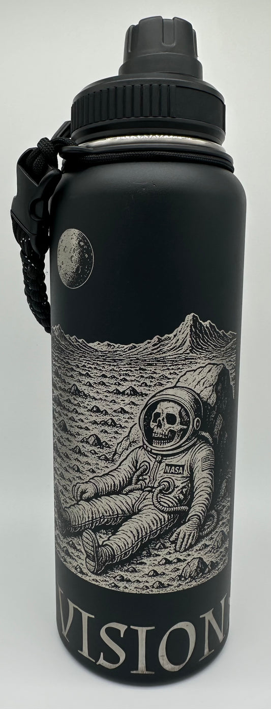 "Save my Brother" 40oz Stainless Steel Black Bottle Standard Powder-Coated Finish