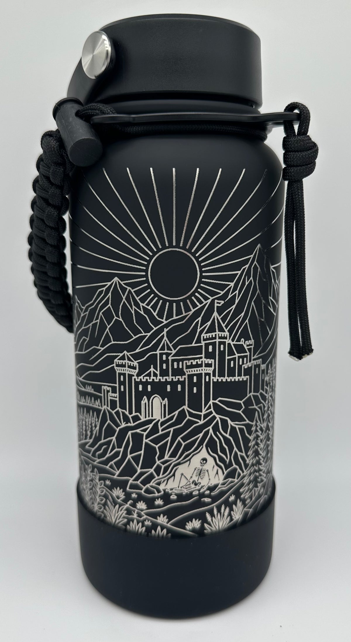 "Black Hole Knight" 34 ounce Soft-Touch Powder-Coated Finish (Black)