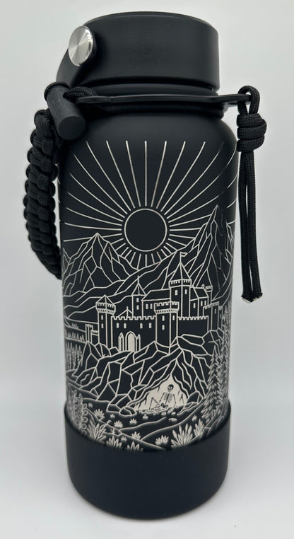 "Black Hole Knight" 34 ounce Soft-Touch Powder-Coated Finish (Black)